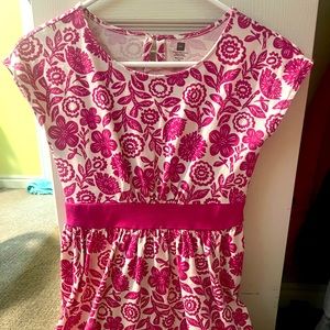 tea brand -Adorable pink and white floral dress. Short sleeve. Size 12